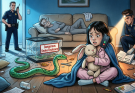 “Daddy’s snake is so big, it hurts so much!” the small girl sobbed as she dialed 911. The cops arrived right away and learned the horrifying truth.