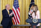 Melania Trump Speaks at Mother’s Day Event – Donald Trump Blushes at Her Words